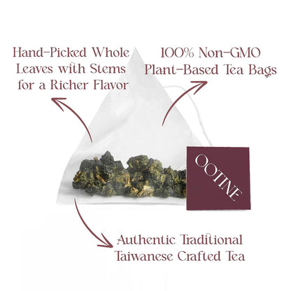 OOTINE Taiwan Oolong Tea Sampler Discovery Box – Single-Origin Loose Leaf Tea (3 Bestselling Flavors, 9 Pyramid Sachets) | Homegrown, Individually Wrapped, Multiple Infusions