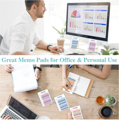 4 Pack to Do List Notepad, 4x6 Daily to Do List Sticky Notes