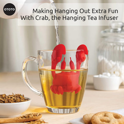 OTOTO Louie Cat Tea Infuser - Cats Loose Leaf Steeper & Diffuser, Tea Strainer Accessories, Cute Gifts for Cat Lovers, White Elephant Gifts, Cute Kitchen Accessories