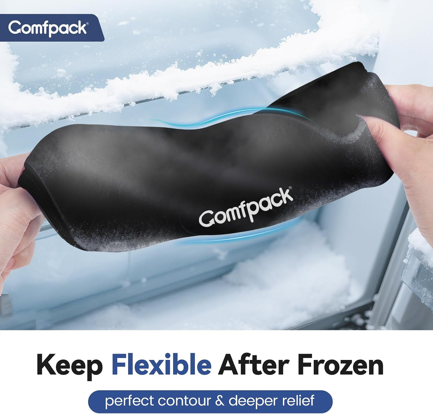 Comfpack Neck Ice Pack Wrap, Cervical Ice Pack, Flexible Gel Ice Pack for Neck, Hot & Cold Compress Ice Pack for Injuries, Sore Neck, Tonsillectomy, Thyroidectomy, Surgery Recovery, Office Pressure