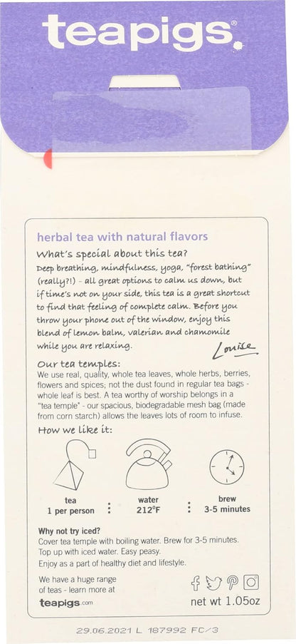 Teapigs, Tea Calm Organic, 15 Count