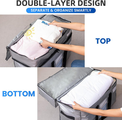 TAILI Blue Extra Large Moving Bags,Storage Bags with Visible Window