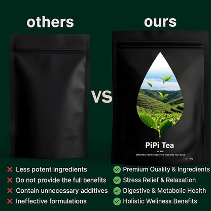Pipi Tea Oolong,Pipi Oolong Tea, Extra Value 4g*25 Bags Selected Tea Leaves, Cortisol & Calming Tea for Stress Relief, Vegan, Non-GMO (1)