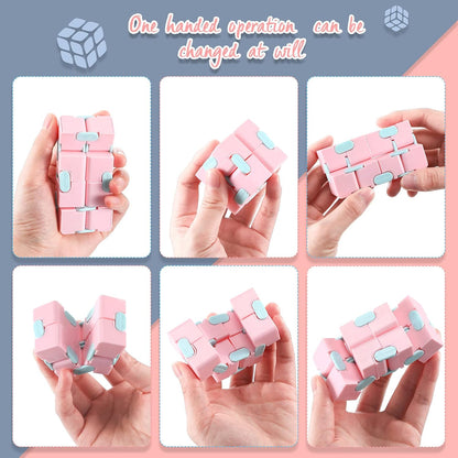 Skylety 6 Pieces Cube Toy, Stress and Anxiety Relief Cube, Mini Durable Stress Relieving Toy for Adults Anxiety Relief
