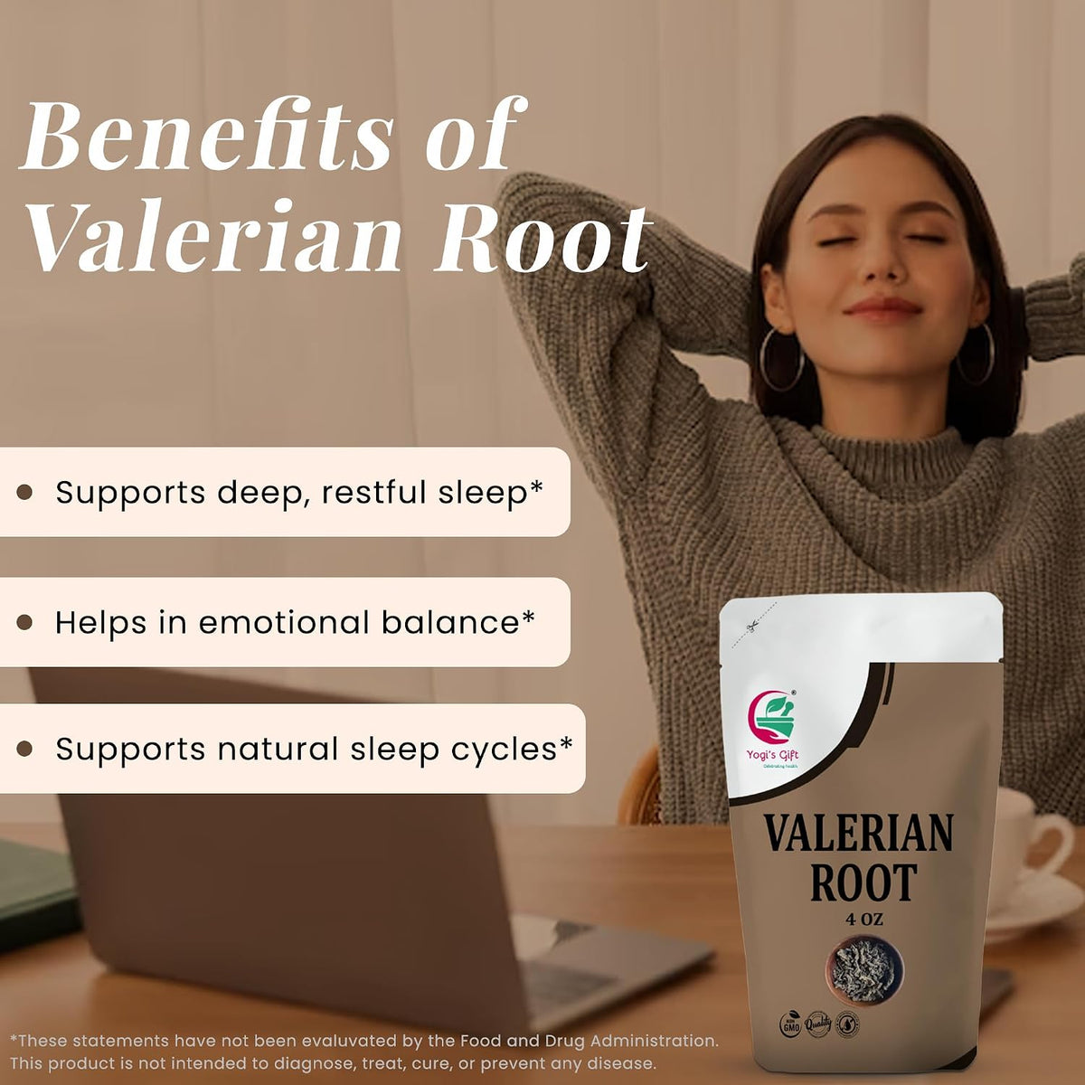 Yogi's Gift® Whole Valerian Root 4 oz | Dried Herbal Tea Root
