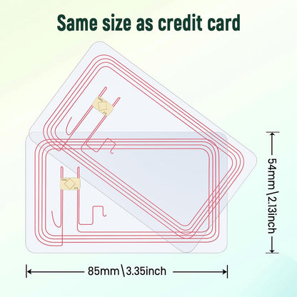 NFC Tags Clear NFC Cards Programmable NFC 215 Cards Ntag 215 NFC Tags,Compatible with TagMo and NFC Enabled Devices