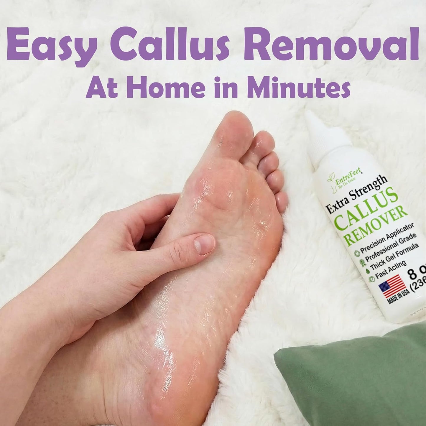 Dr. Entre's Callus Remover Gel Kit for Feet: Foot File, Pumice Stone, 5 Glove Pairs for Gel Application, Spa Kit, Foot Care, Pedicure Tools, Scrubber, 8oz