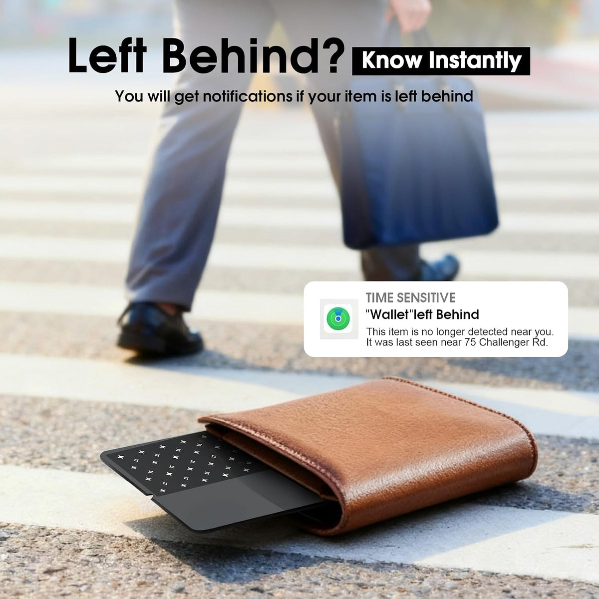 2026[Apple MFi Certified] Bluetooth Tracker Smart Card for Apple Find My iPhone Ultra-Thin Wallet GPS Tracker, 5-10 Years Battery, IP68 Waterproof Item Finder for Wallet, Bag, Luggage