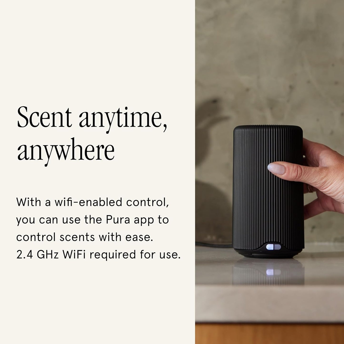 Pura Plus Smart Home Fragrance Diffuser for Large Spaces - Adjust Scent Intensity, Set Schedules, Timers & More in Pura App - Fragrances Sold Separately - White