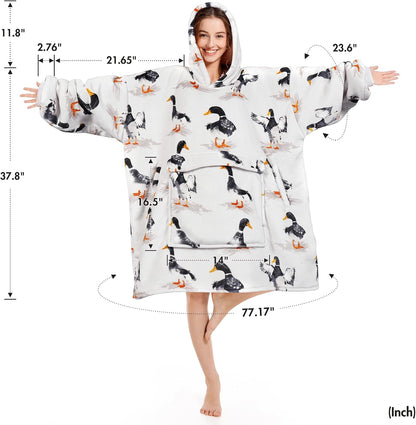 Narecte Cozy Oversized Blanket Hoodie Wearable Blanket Adults Soft Hooded Blanket Hoodie Birthday Gifts for Women Christmas - Colors A