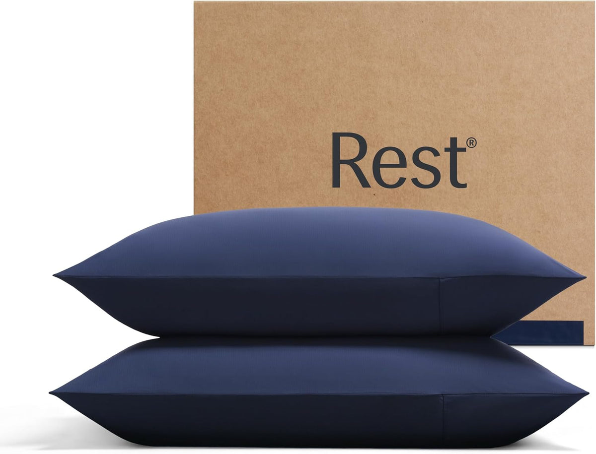REST® Evercool®+ Cooling Pillowcases for Hot Sleepers, Standard, 2PCS