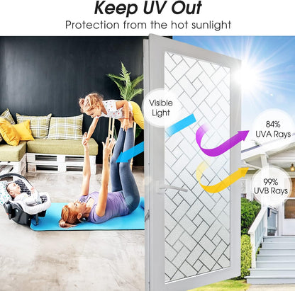 Coavas One Way Privacy Window Film, Heat Control Window Tint for Home, Sun Blocking Reflective Window Film See Out Not in, Anti UV Static Cling for Windows Office Door (Black, 17.5 Inch X 6.5 Feet)
