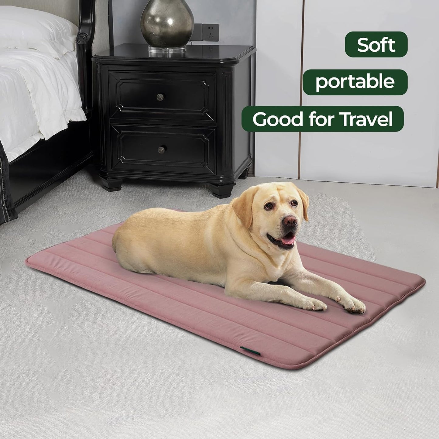BALANCE Dog Crate Pad, Dog Foam Crate Mat Kennel Pad, Washable Water-Resistant Pet Bed Flat Dogs Cage Mat for Large Dogs