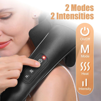 MASGRE Shiatsu Neck and Shoulder Massager with Heat for Pain Relief