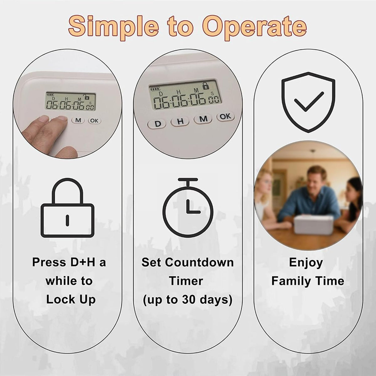Phone Lock Box with Timer for Bedroom
