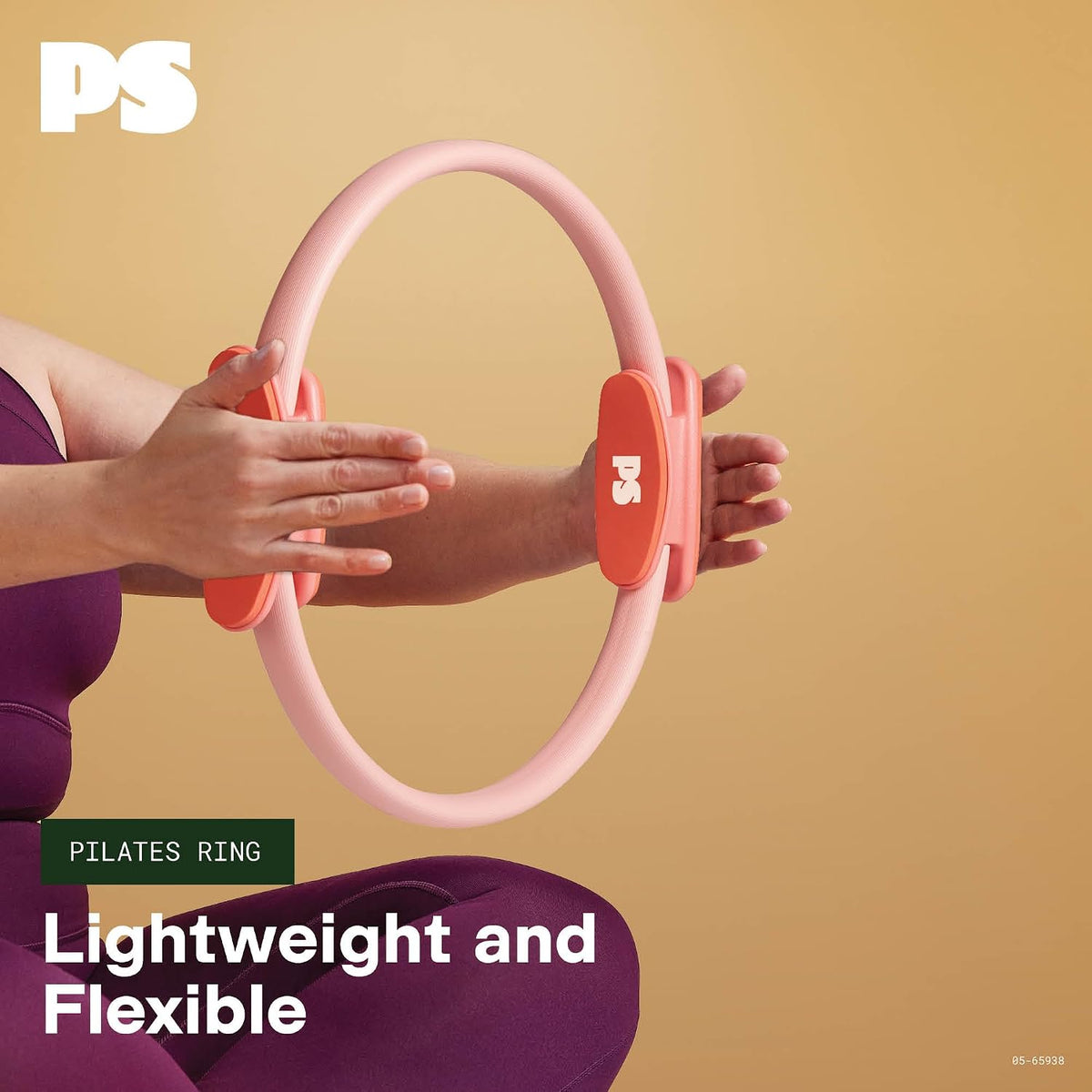 POPSUGAR Pilates Ring (15" Rose Pink/Berry, 1 lb), Dual-Grip Magic Circle Fitness Ring for Added Resistance, Tone, Sculpt & Strengthen Muscles, Pilates Ring Circle for Stretching & Home Gym Exercise