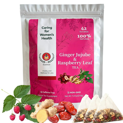 Raspberry Leaf Tea Pregnancy with Ginger & Jujube - 5g x 42 Tea bags