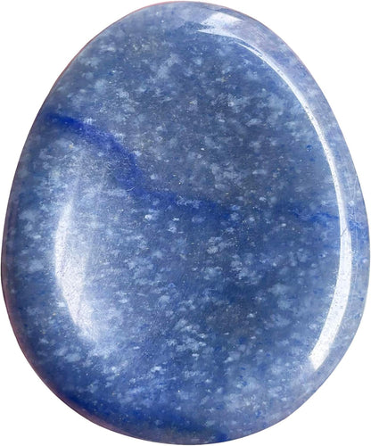 Fekuar Natural Moonstone Crystal Thumb Worry Stone, Hand Carved Healing Crystal Teardrop Pocket Worry Stones for Anxiety Stress Relief Meditation