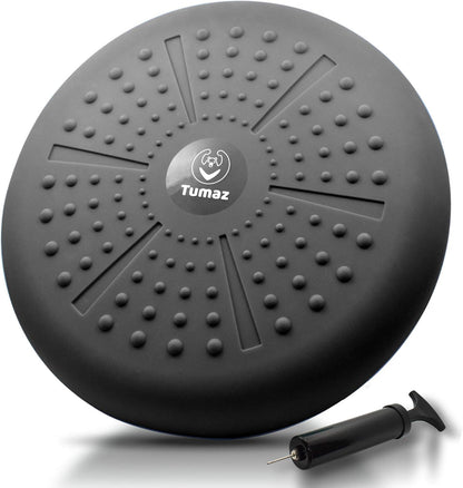 Tumaz Wobble Cushion - Wiggle Seat to Improve Sitting Posture & Stay Focused for Sensory Kids, Balance Disc to Core Strength & Flexible Seating [Extra Thick Balance Board, Pump Included Wobble Board]