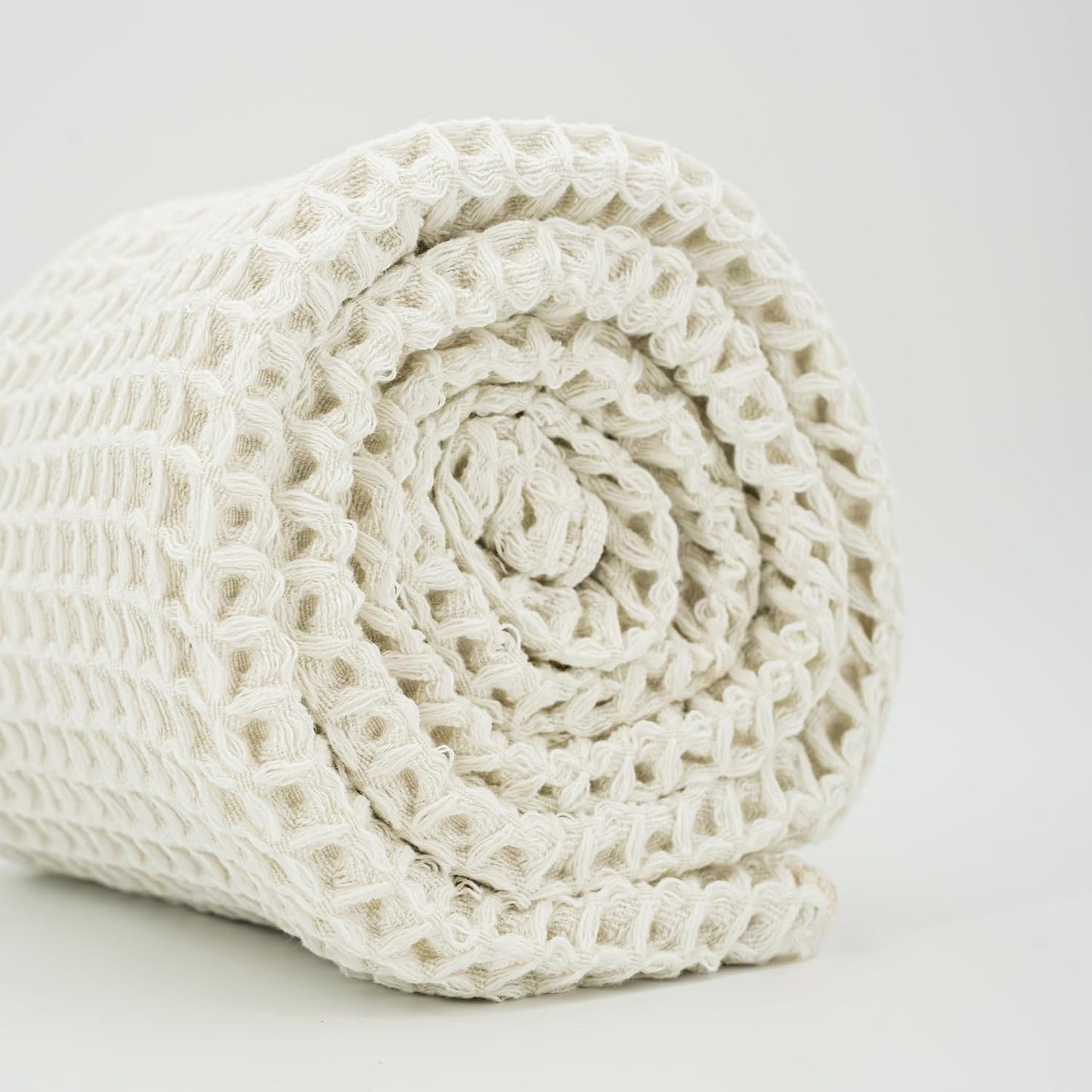 Luxury Organic Japanese Cotton Hair Drying Waffle Towel Wrap for Women | Absorbent, Quick-Dry Head Turban for Shower, Sauna, Spa | Extra Large for Long, Curly, Straight Hair With Button (White, 1 Pc)