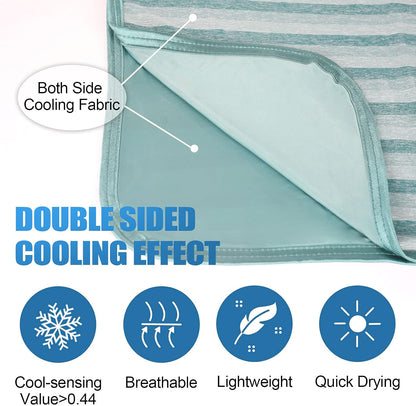 Ailemei Direct Cooling Throw Blanket for Hot Sleepers,Double Sided Cold Effect, Lightweight Breathable Summer Bed Blanket for Couch, Transfer Heat to Keep Body Cool Night Sweats,50"x70"