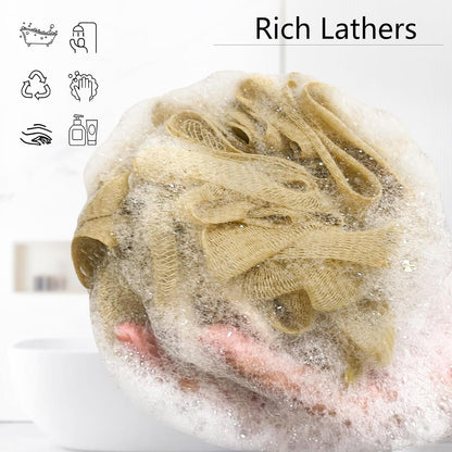 Yoget 4 Pack Shower Loofah Sponge, 60G Bath Loofa Exfoliating Body Scrubber