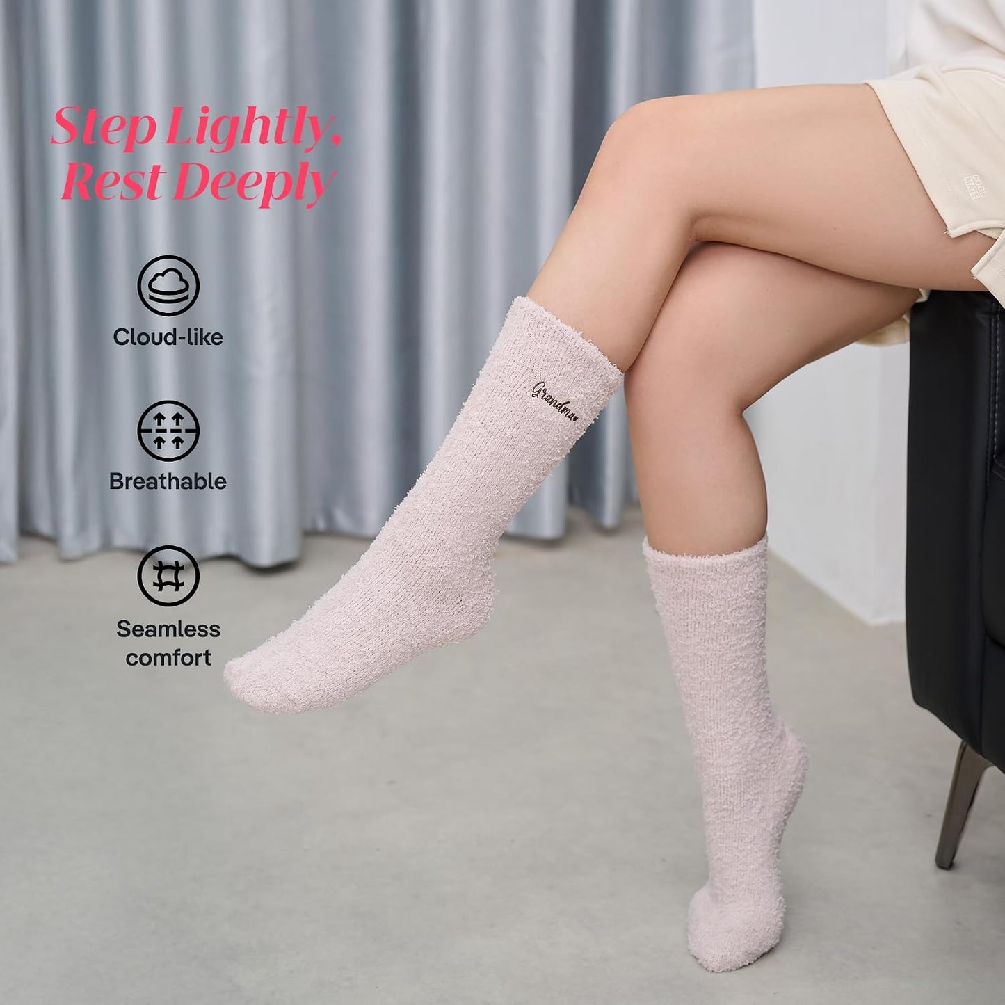 COOLMATE Fuzzy Socks for Women Gift Box – Cozy Soft Cloud Socks for Spa Home, Mother’s Day Gifts for Mom Grandma