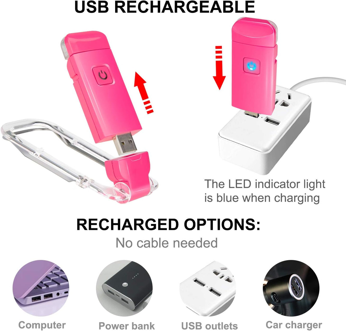 BIGLIGHT Amber Book Reading Light, LED Clip on Book Lights, Reading Lights for Books in Bed, Small Book Light for Kids, USB Rechargeable, 2 Brightness Adjustable for Eye Protection, Orange