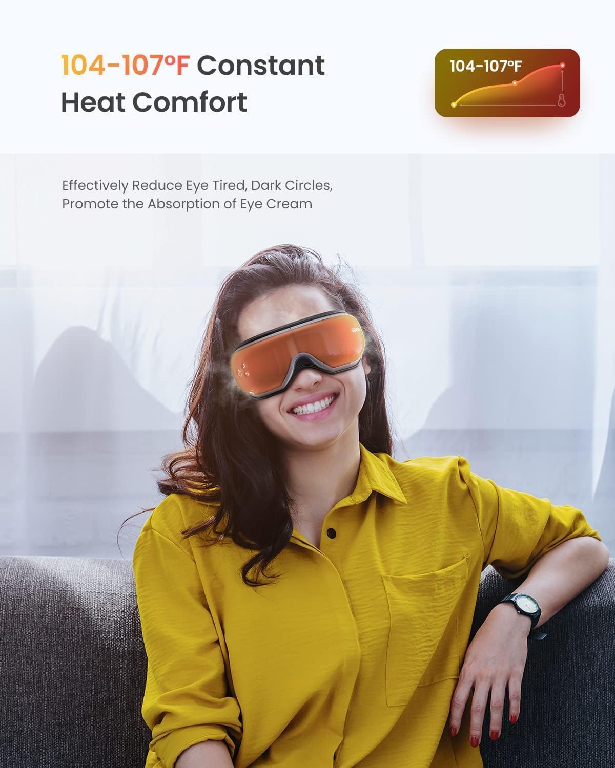 RENPHO Eye Massager with Heat and Cooling Voice Control, Birthday Gifts for Women Men, FSA Eligible HSA, Massaging Eye Mask for Dry Eyes Head Tension and Stress Relief - Eyeris 3
