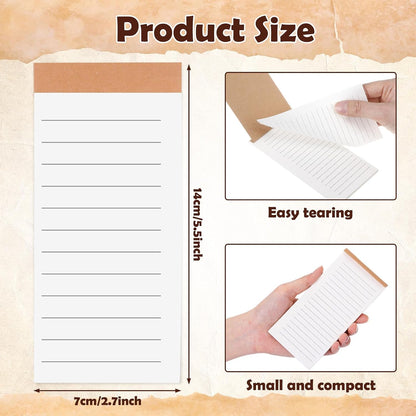 Eaasty 50 Pack Daily to Do List Notepad 2.7" x 5.5" Kraft Pocket Notepad