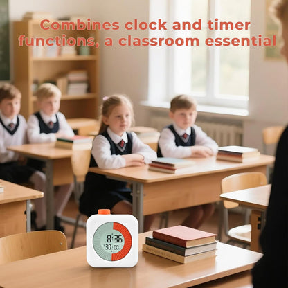 EooCoo Cute School Supplies Visual Timer for Kids, ADHD & Autism, Digital Countdown with Clear Petal-Style Visual Time Progress, Easy-to-Use Time Management Tool for Calm Transitions, Classroom & Home