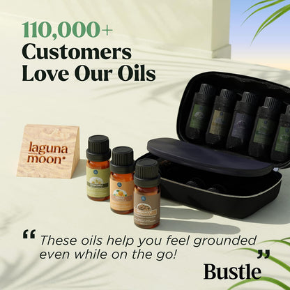Lagunamoon Essential Oils Set, Top 20 Gift Set Oils for Diffusers, Humidifiers, Aromatherapy, Candle Making Scents, Cars & Home Products, Peppermint, Tea Tree, Lavender, Eucalyptus, Lemongrass (10mL)