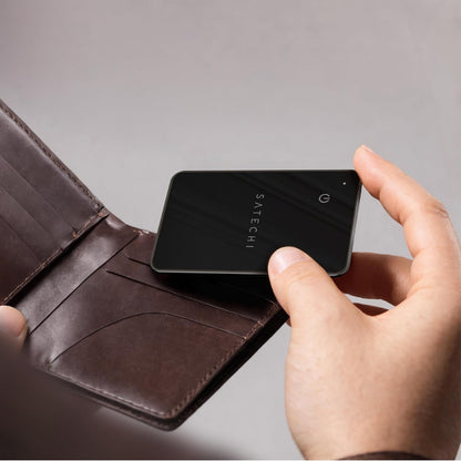 Satechi FindAll Wallet Card, Find My Compatible, Wireless Charging, Black