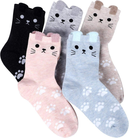 Jeasona Cute Cat Gifts for Women Animal Cat Socks Wife Mom Girlfriend Daughter