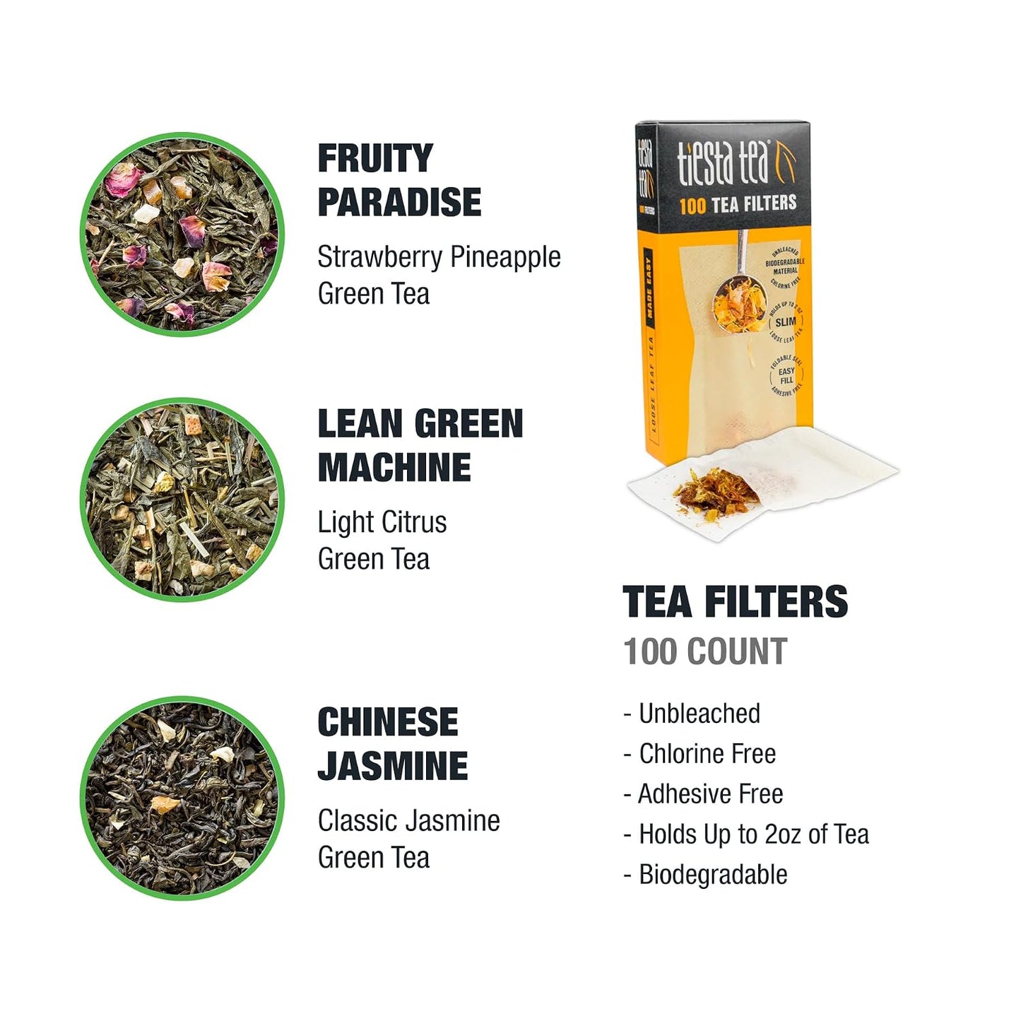 Tiesta Tea Premium Starter Loose Leaf Sampler Kit - Classic Tea Blends