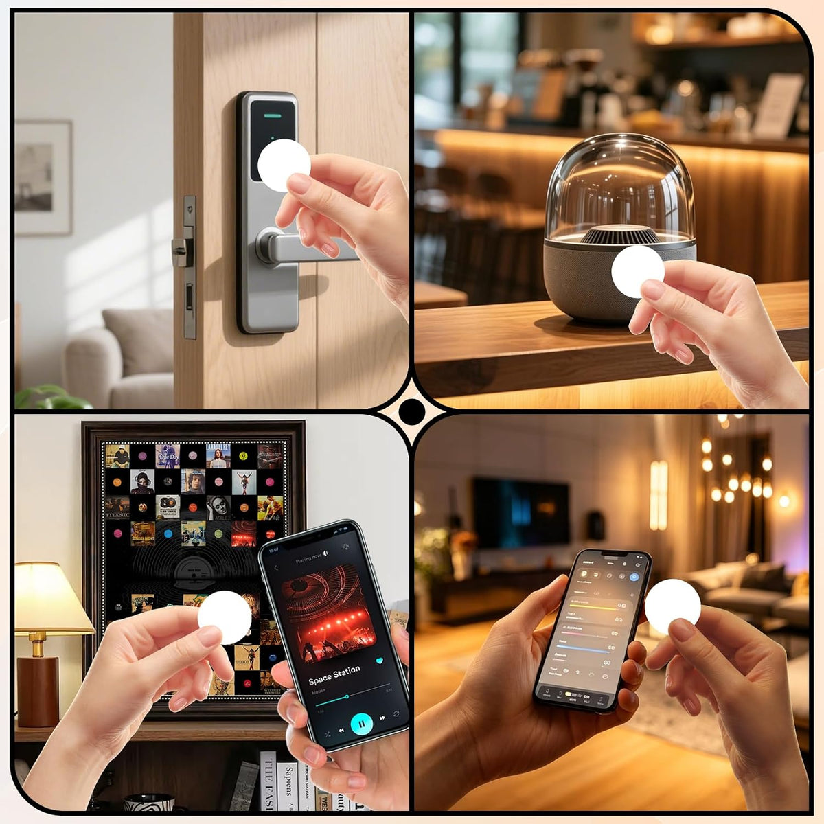 NFC Tags Ntag215 Cards 25mm Round Rewritable NFC Coin Cards
