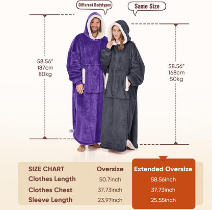 yescool Wearable Blanket Hoodie as Christmas Birthday Gifts for Women Mom - Colors A