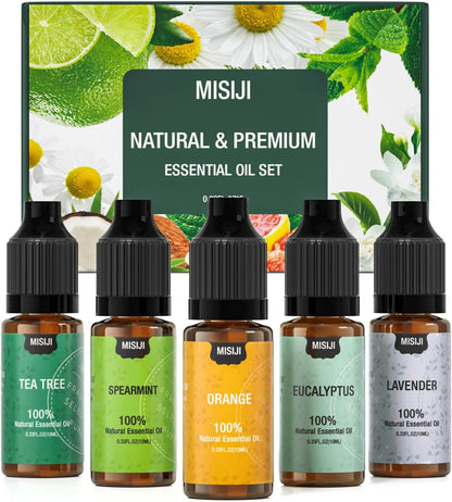 Essential Oils Set Top 6 Aromatherapy-Essential Oils for Diffuser for Home,Air Freshening Diffuser Oils Scents for Aromatherapy,Laundry,Candle&Soap Making,Humidifiers 6 X 10ML