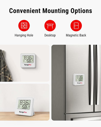 ThermoPro TP157 Hygrometer Indoor Thermometer for Home, Room Thermometer Humidity Meter with Accurate Temperature Humidity Sensor for Greenhouse Baby Room Office-1 Pack