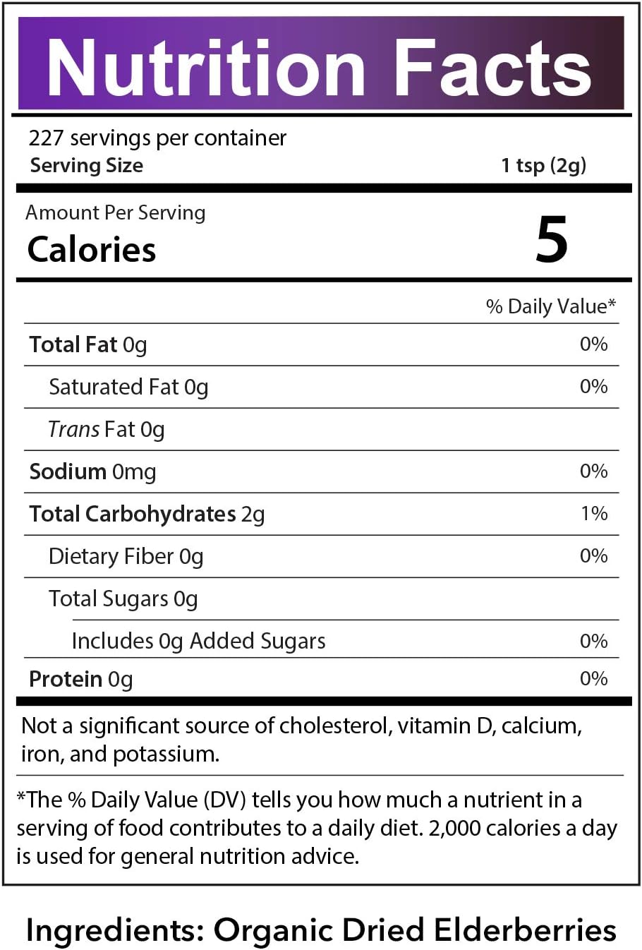 USDA Organic Dried Elderberries - Whole European Elderberry, Responsibly Wild Crafted, Perfect for Tea, Syrups, and More - Sambucas Nigra - 1 Pound (Certified Organic)