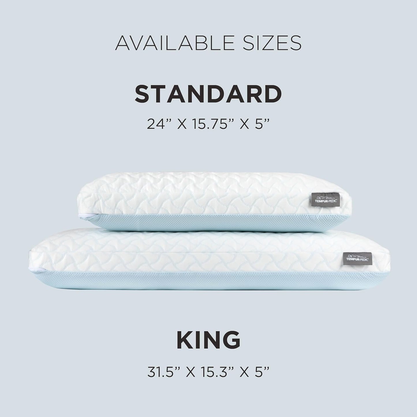 Tempur-Pedic TEMPUR-Cloud® + Cooling Pillow, Standard - 2-Pack