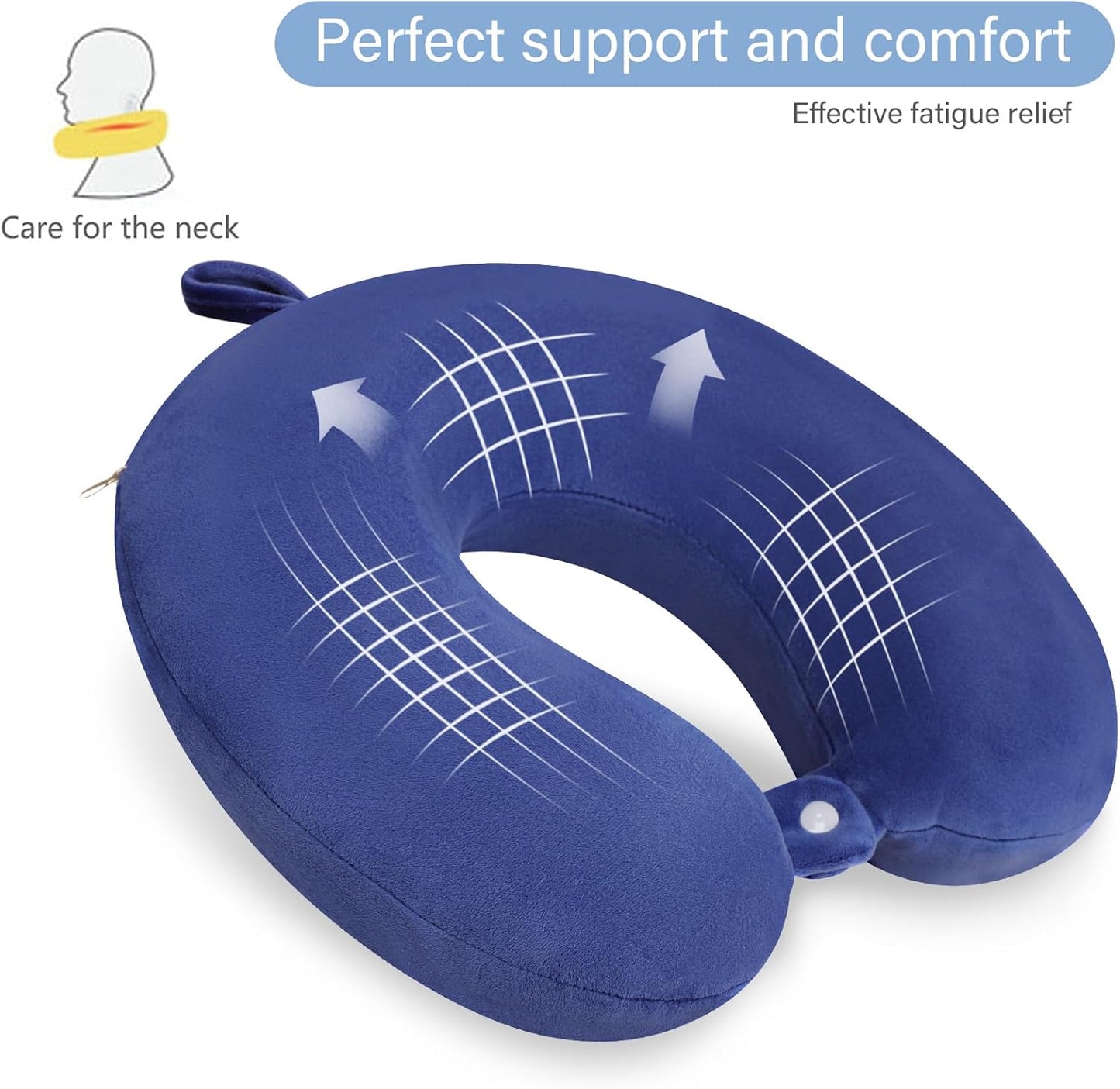 Neck Pillows for Sleeping Travel Pink Travel Pillow Comfortable U Shape Memory Foam Pillows Neck and Head Support Portable Travel Neck Pillow Suitable for Planes, Trains, Self-Driving Cars