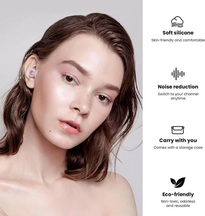 Jayine Ear Plugs for Noise Cancelling Ear Protection EarPlugs for Sleep,Concerts,Work,Study,8 Size Eartips with Small Box,Perfect -30dB Silicone Earplugs for Noise Reduction