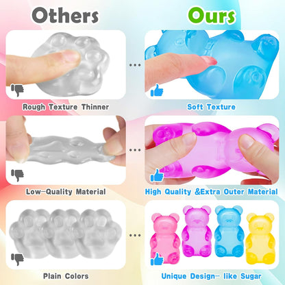 Fidget Toys Stress Balls for Kids & Adults - Changes Color in The Sun - Malt Sugar Squishy Fidget Toys - Slow Rise Gel Ball - Stretchy Squeeze Stress Relief Balls for Anxiety