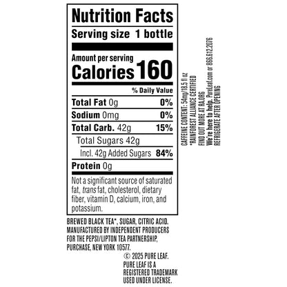 Pure Leaf Iced Tea, Sweet Tea, Real Brewed Tea, 18.5 Fl Oz Bottles (Pack of 12)