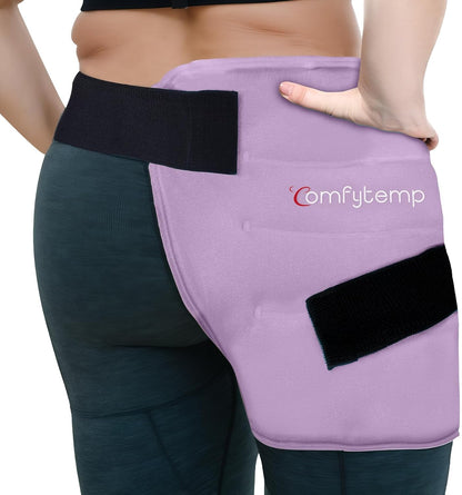 Comfytemp Hip Ice Pack Wrap for Sciatica Pain Relief, Hip Replacement Kit After Surgery, Reusable Gel Ice Pack for Injuries, Hot Cold Compress Recovery Items Physical Therapy for Men Women (L/XL/2XL)
