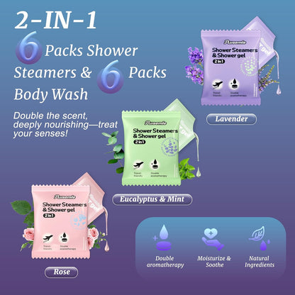Shower Steamers Aromatherapy Birthday Gifts for Women - 8 Pack Shower Bombs with Natural Essential Oils, Self Care Relaxation Home Spa, Basket Stuffers White Elephant Gifts for Women Mom Wife Teens