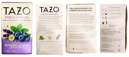TAZO Herbal Tea Variety Pack, Nighttime, Digest, Relax & Vitality Blends, Caffeine Free, 16 Count Each (Pack of 4), 64 Total Tea Bags