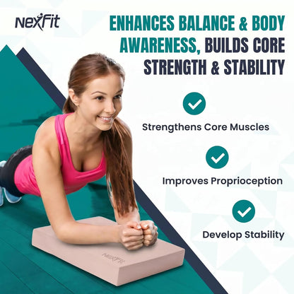 High-Density Balance Pad - Durable TPE Foam Balance Pad Physical Therapy, Foam Exercise Pad with Non-Slip Surface, Lightweight for Home & Gym Workouts, Core Strength & Balance Enhancement