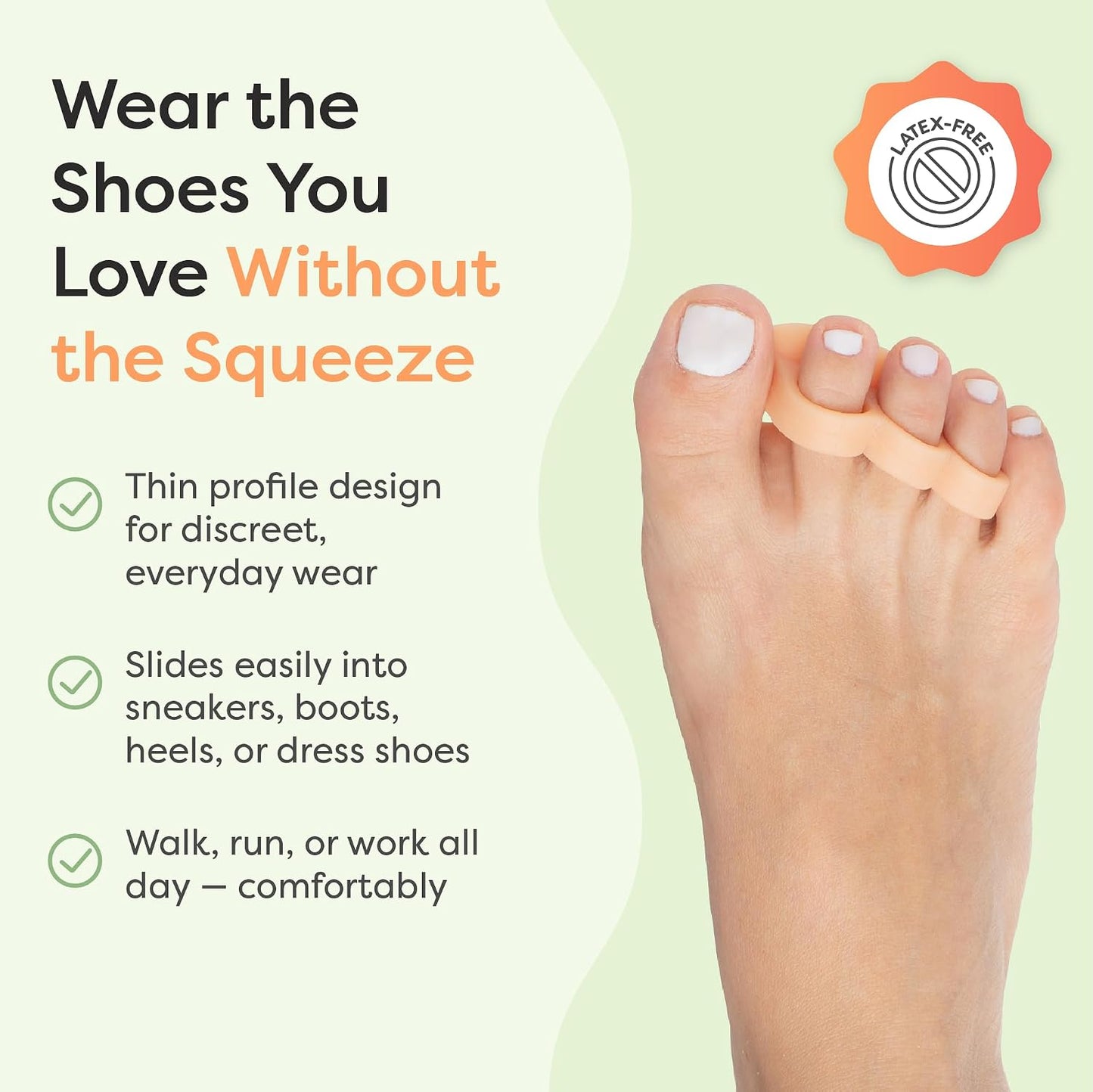 ZenToes Hammer Toe Corrector for Women & Men | Triple Loop Gel Toe Spacers & Separators | Realign Bent, Crooked, Curled, Claw, Hammertoes | Firm Support for Straightening | 4 Pack, Clear